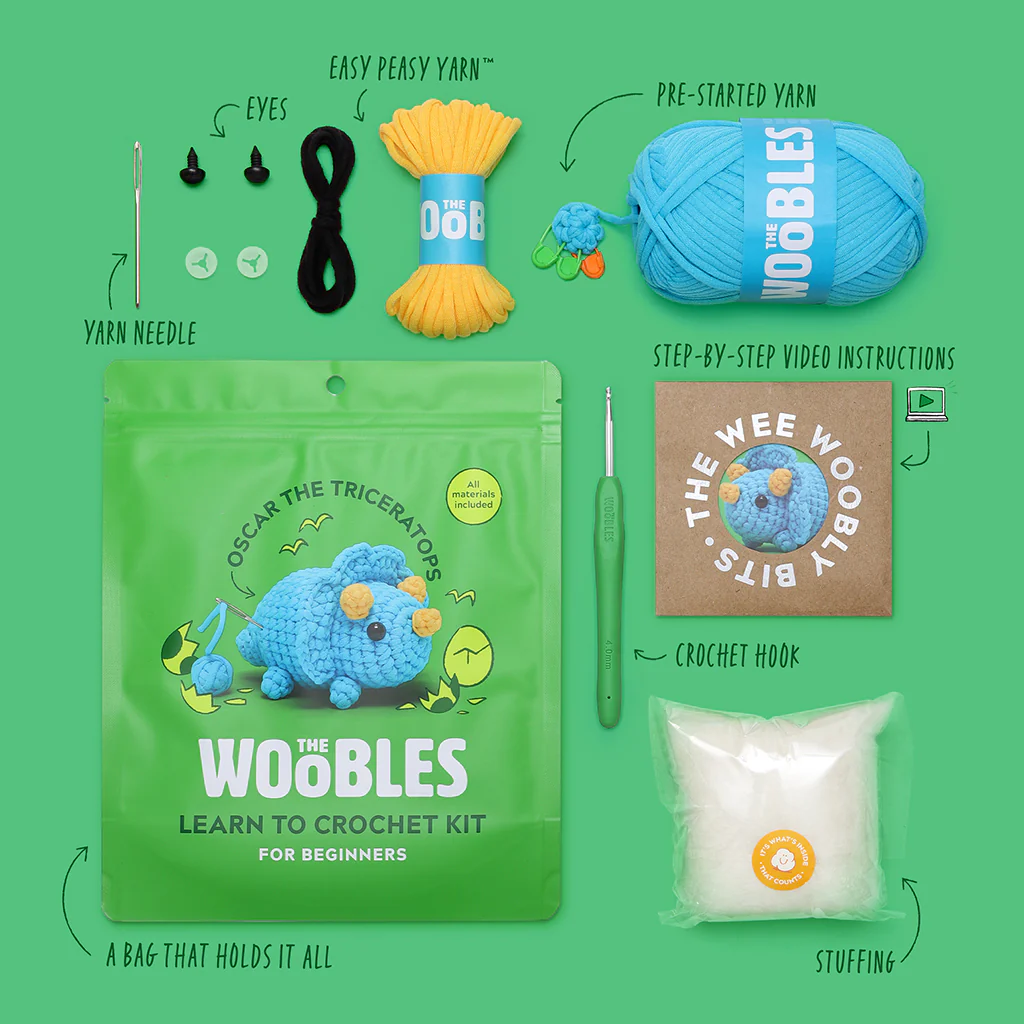 Oscar the Triceratops Crochet Kit - Image 3