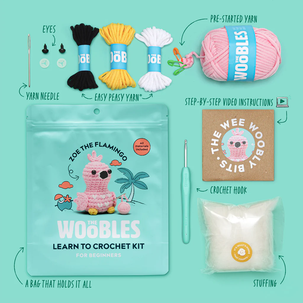 Zoe the Flamingo Crochet Kit - Image 2